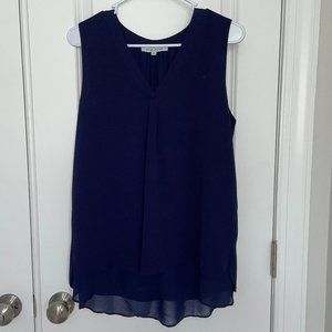 Rose + Olive Women's Navy Sheer Tank Top